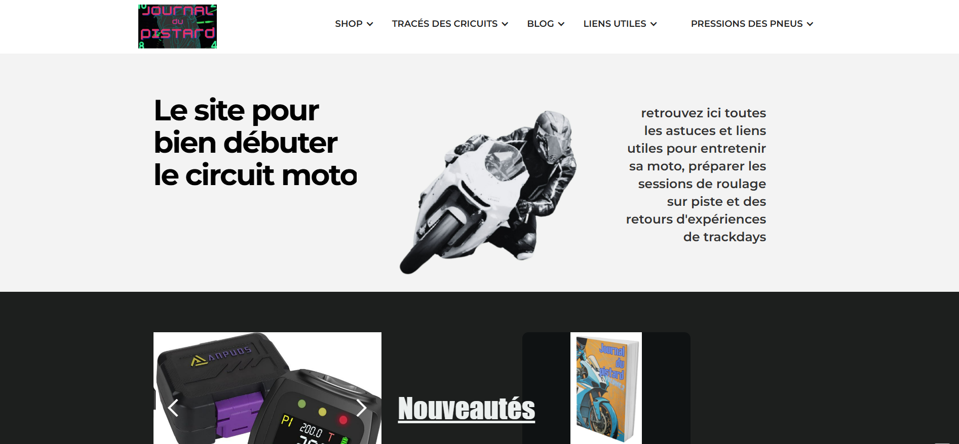 Le site Journal du Pistard