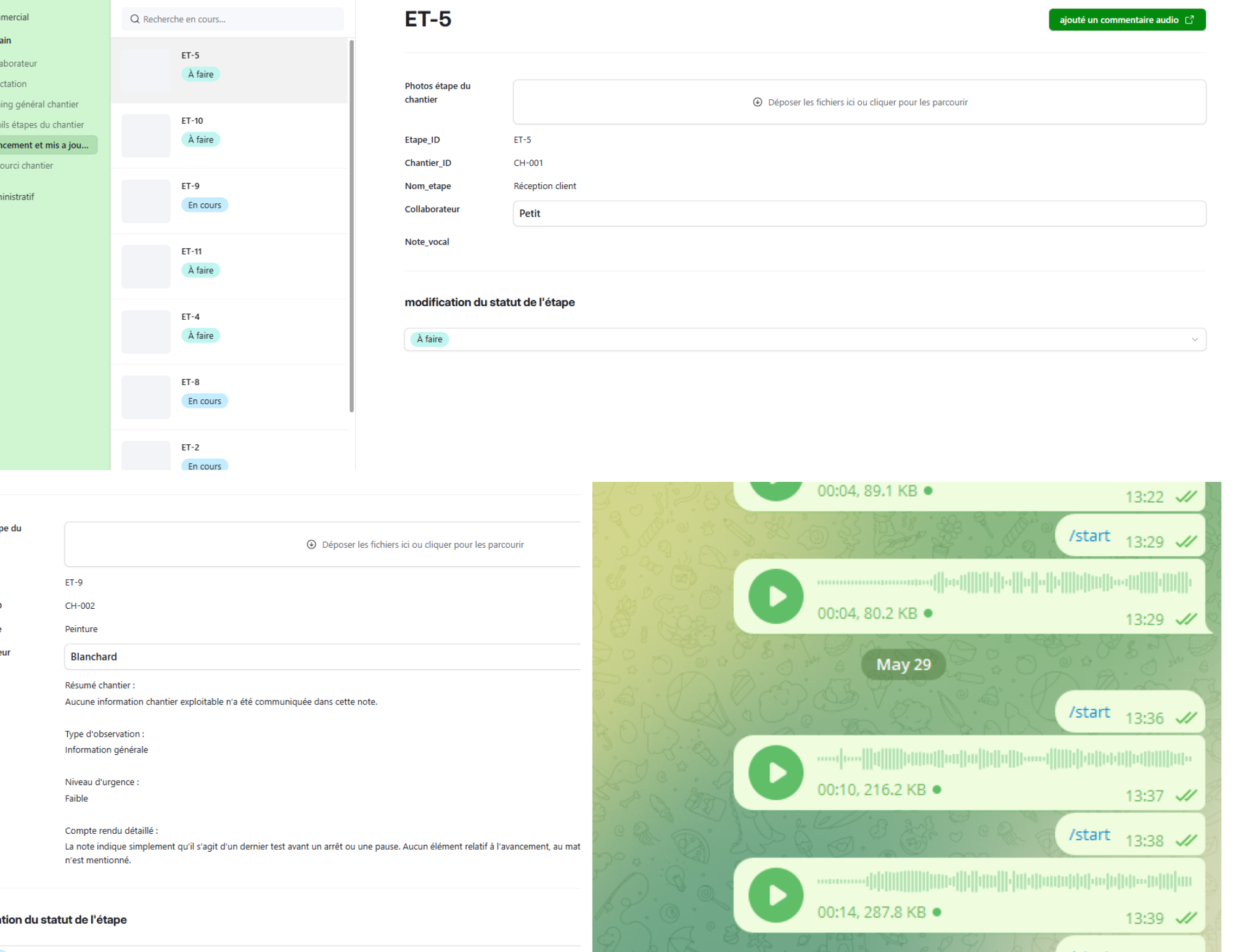 Le bot Telegram terrain de NéoBâti